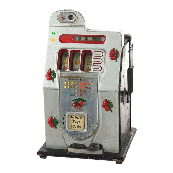 Mills Novelty Co. Cherry Blossom Nickel Slot Casino Gaming Machine C1930 (1 of 10)