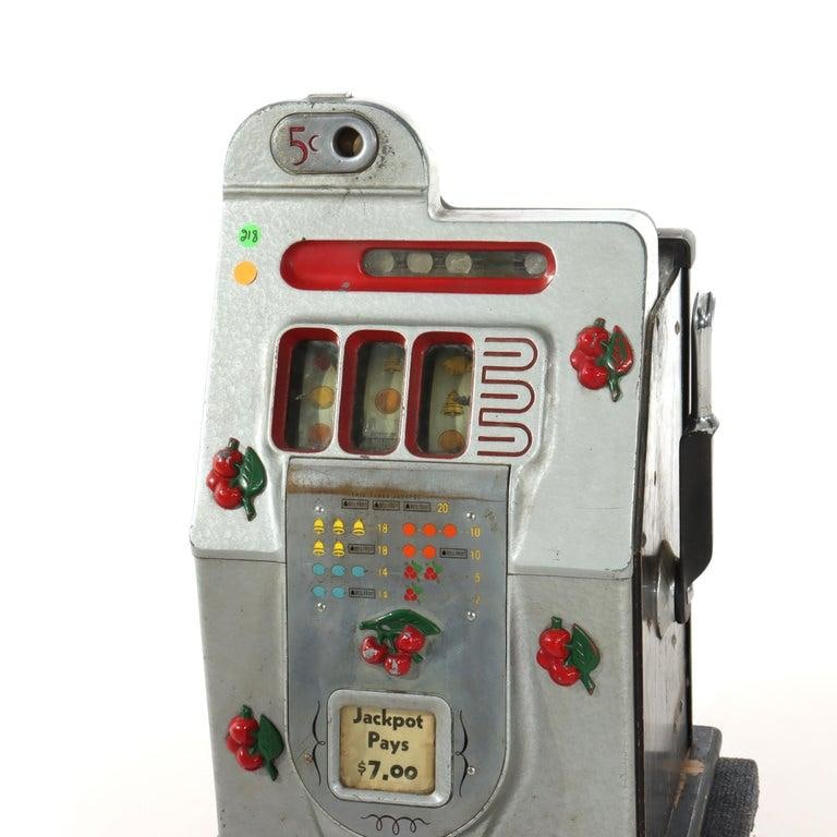 Mills Novelty Co. Cherry Blossom Nickel Slot Casino Gaming Machine C1930 - 3