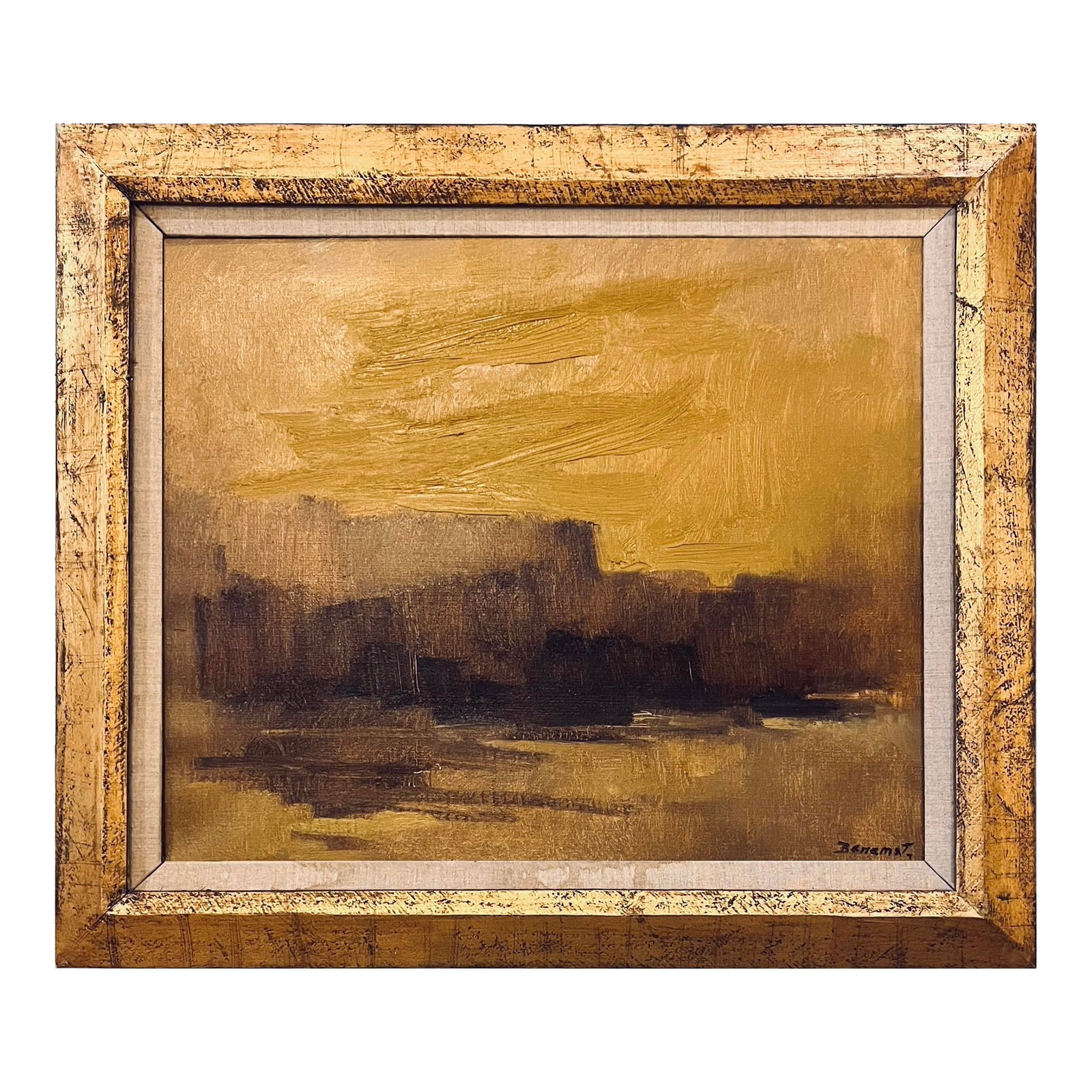 1980's Abstract Impressionist Desert Landscape - After Sunset by Robert Baranet - Rare Carl Laughlin (1 of 13)