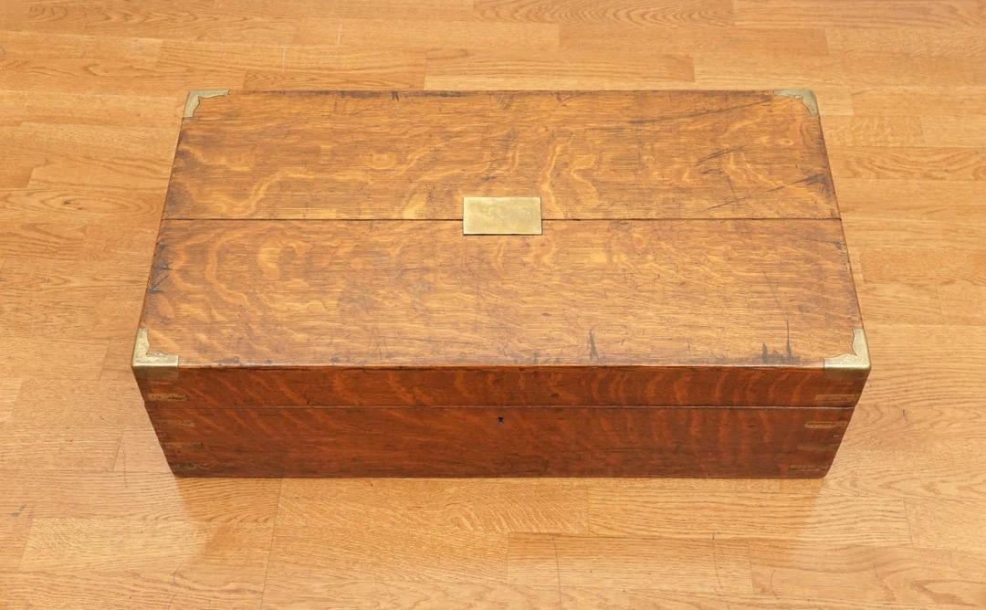 Antique Oak Storage Box - 2