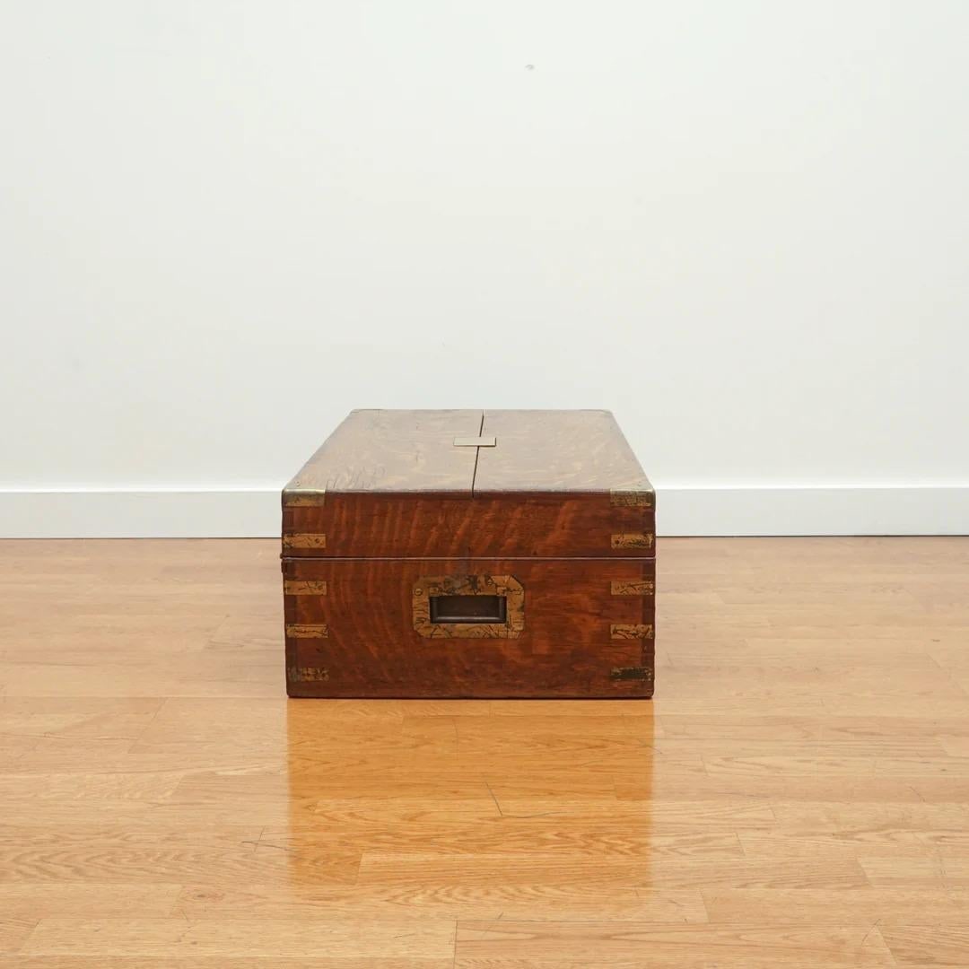 Antique Oak Storage Box - 4