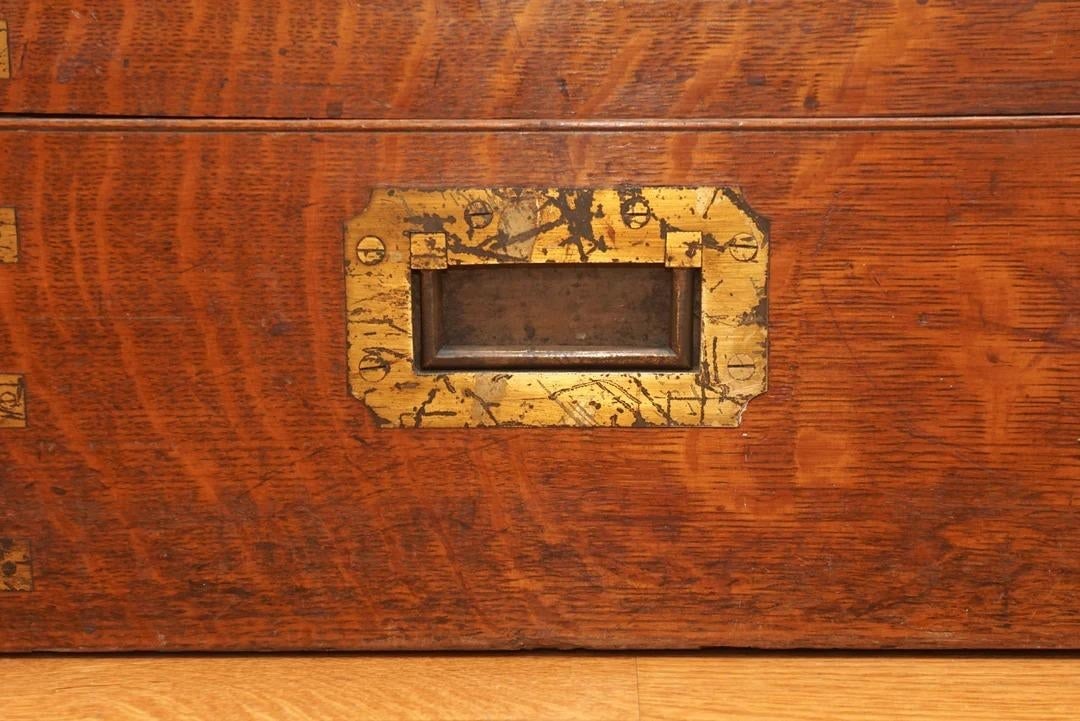 Antique Oak Storage Box - 5