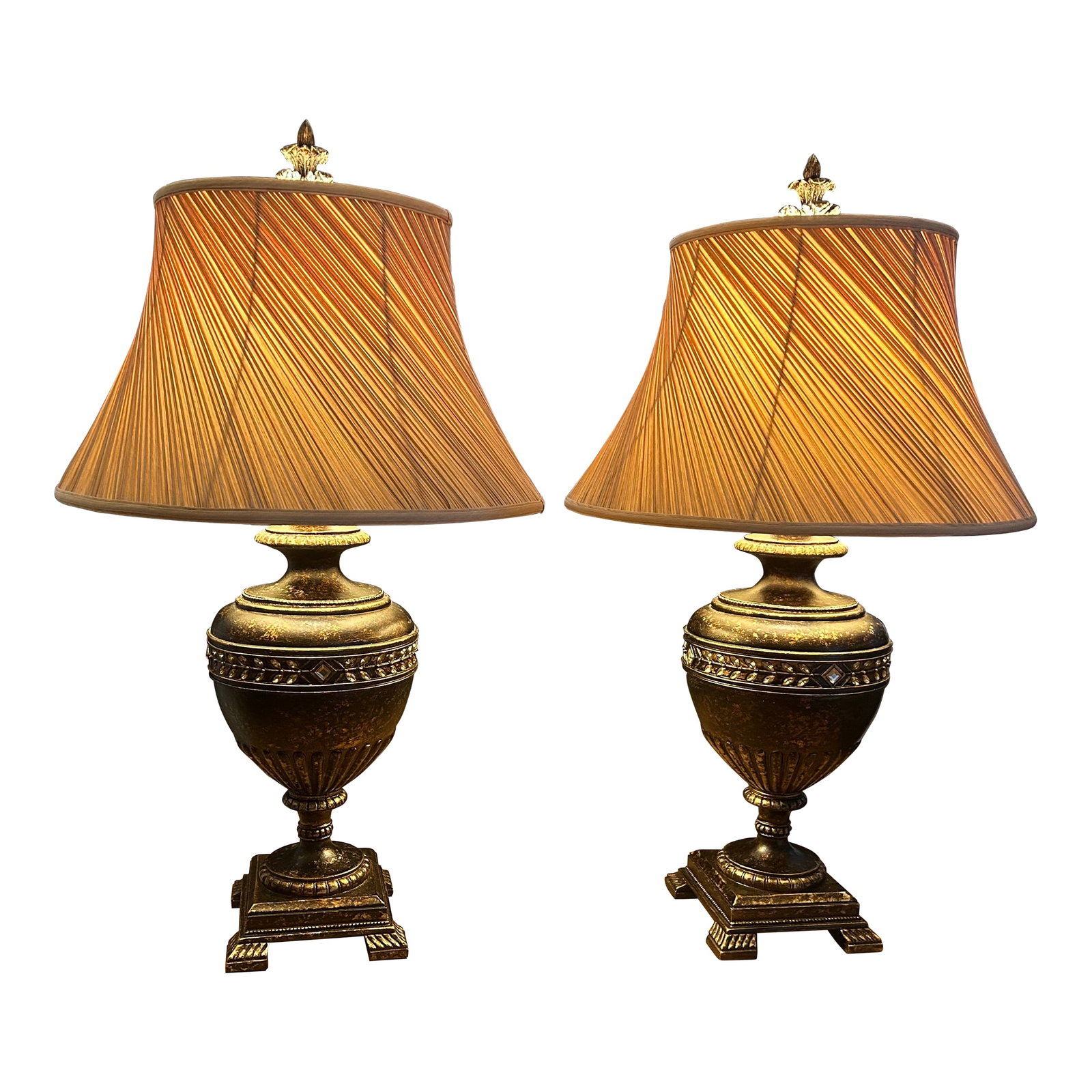 Pristine Hand-Crafted Authentic Fine Art Lamps "Castile" Collection 33" Table Lamps Original S (1 of 13)
