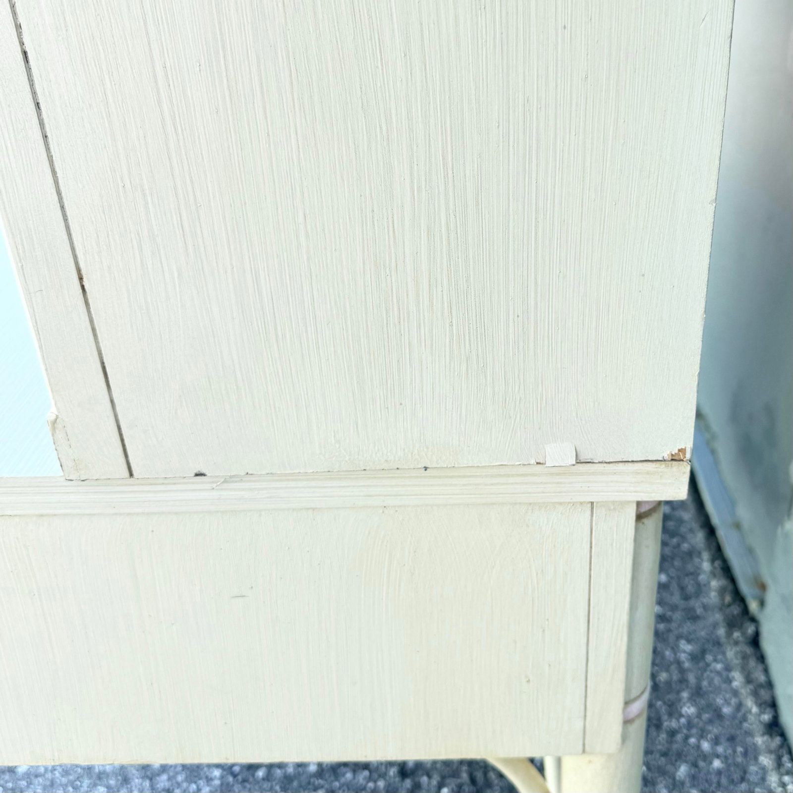 Vintage Coastal Faux Bamboo Cream and Pink Desk With Hutch by Thomasville - 11