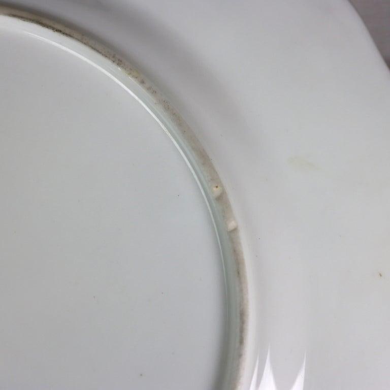 1900s Set of 12 English Cauldon for Gilman Collamore & Co. Scallop Edged Porcelian Plates - 6