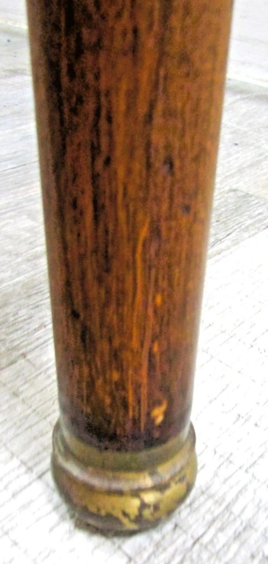 Mid-Century French Glass Top Faux Bamboo Wood and Brass Side Table Attributed to Maison Baguès - 14
