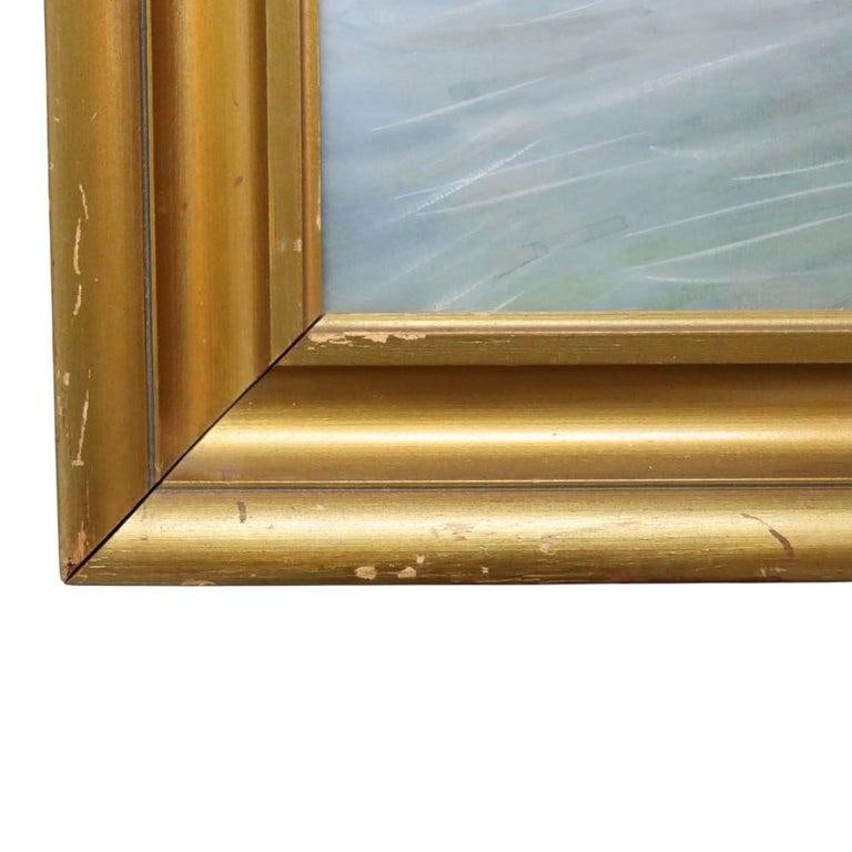 Watercolor Seascape Painting With Clipper Sailing Ship by James M. Maps C1920 - 6