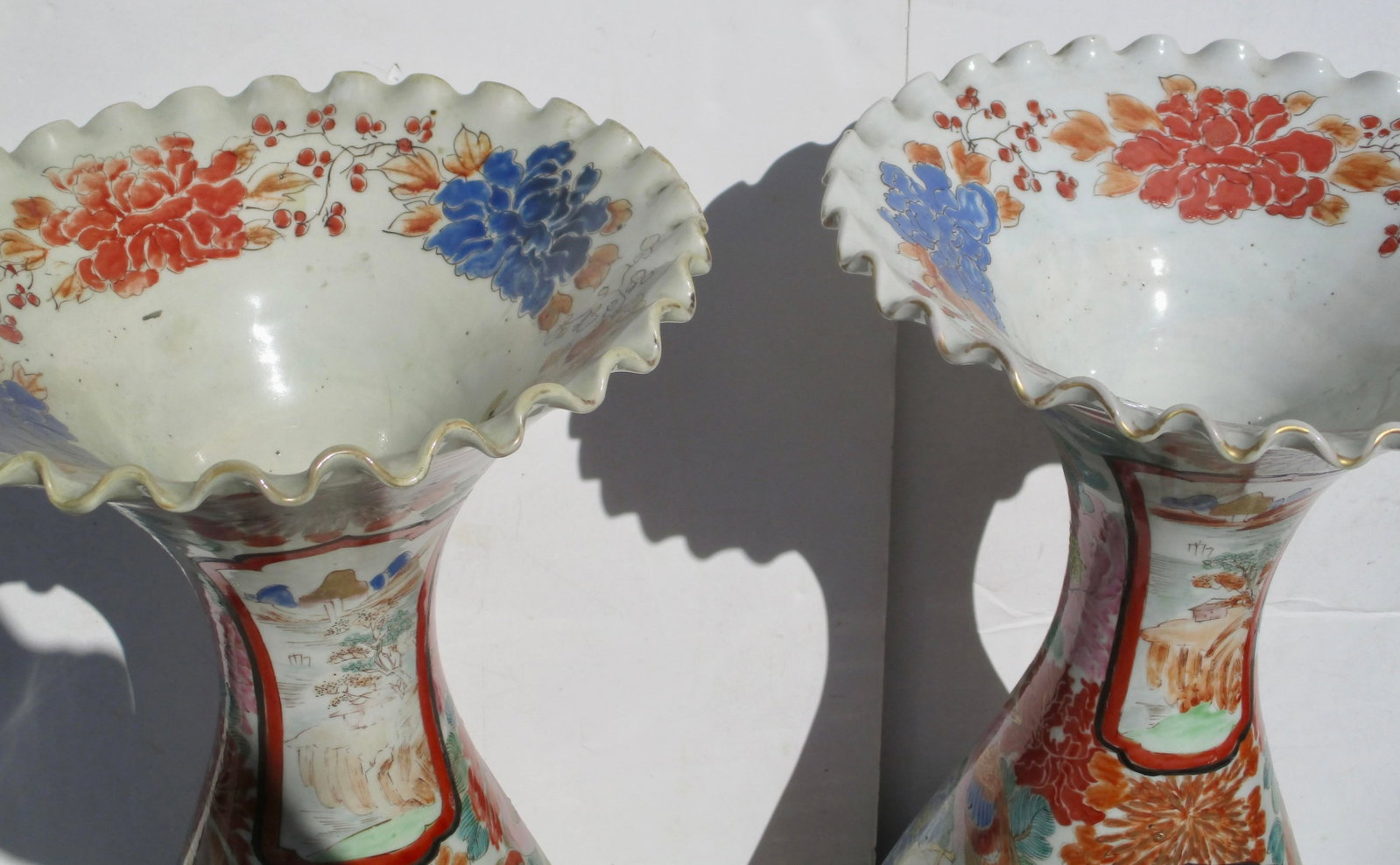 Japanese Edo 1880s Matching Vases Hichozan Shinpo--a Pair of 2 - 2