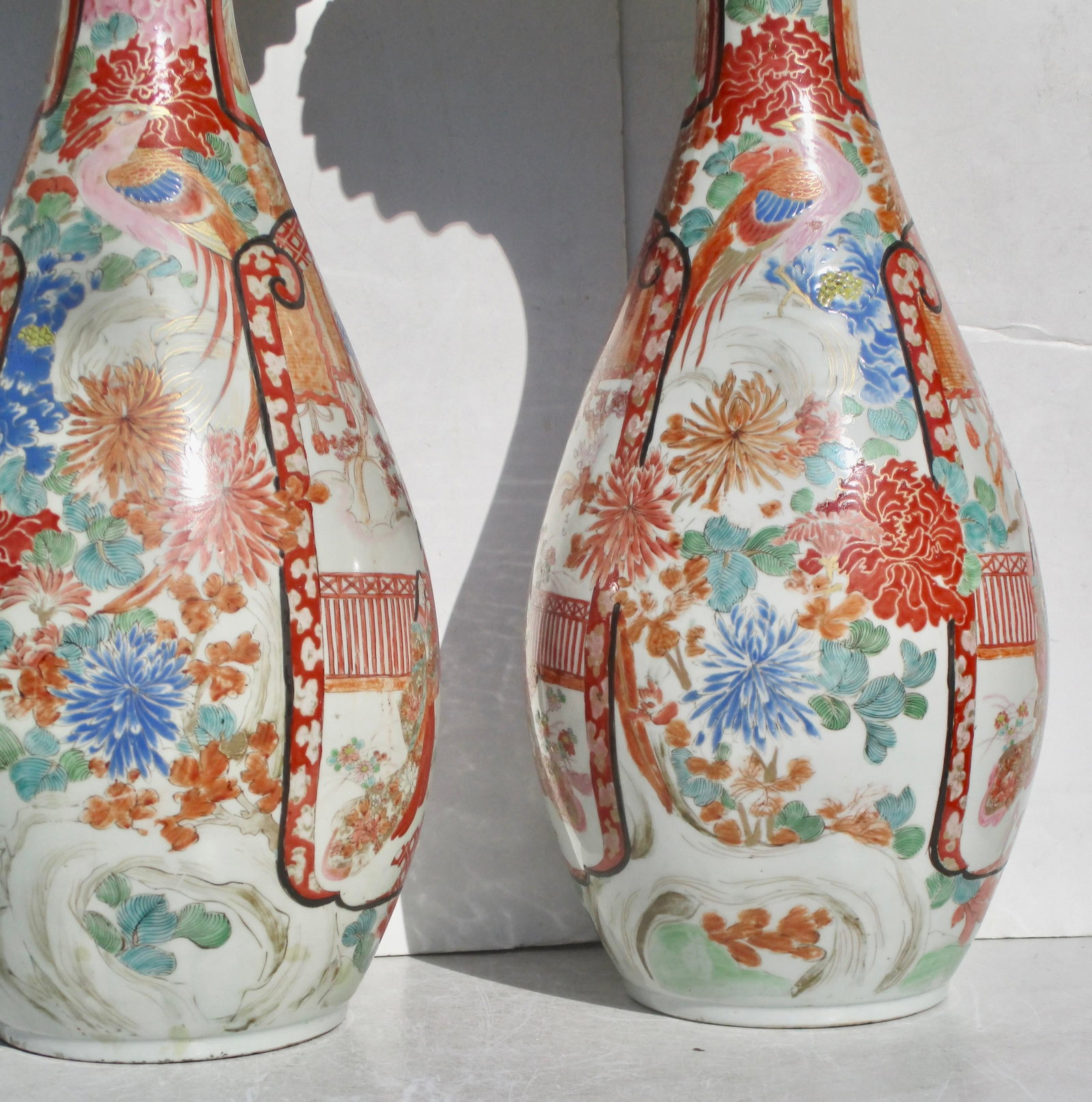 Japanese Edo 1880s Matching Vases Hichozan Shinpo--a Pair of 2 - 7
