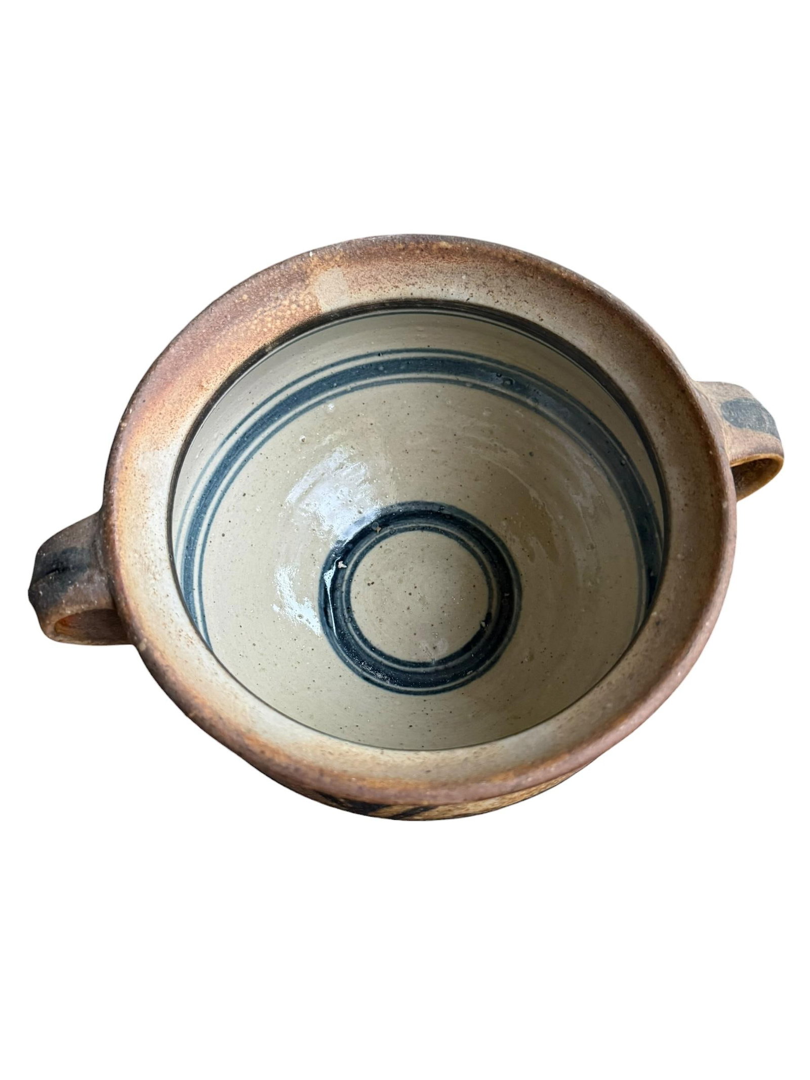 1991 Studio Art Wood Fired Pottery Lidded Bowl - 4