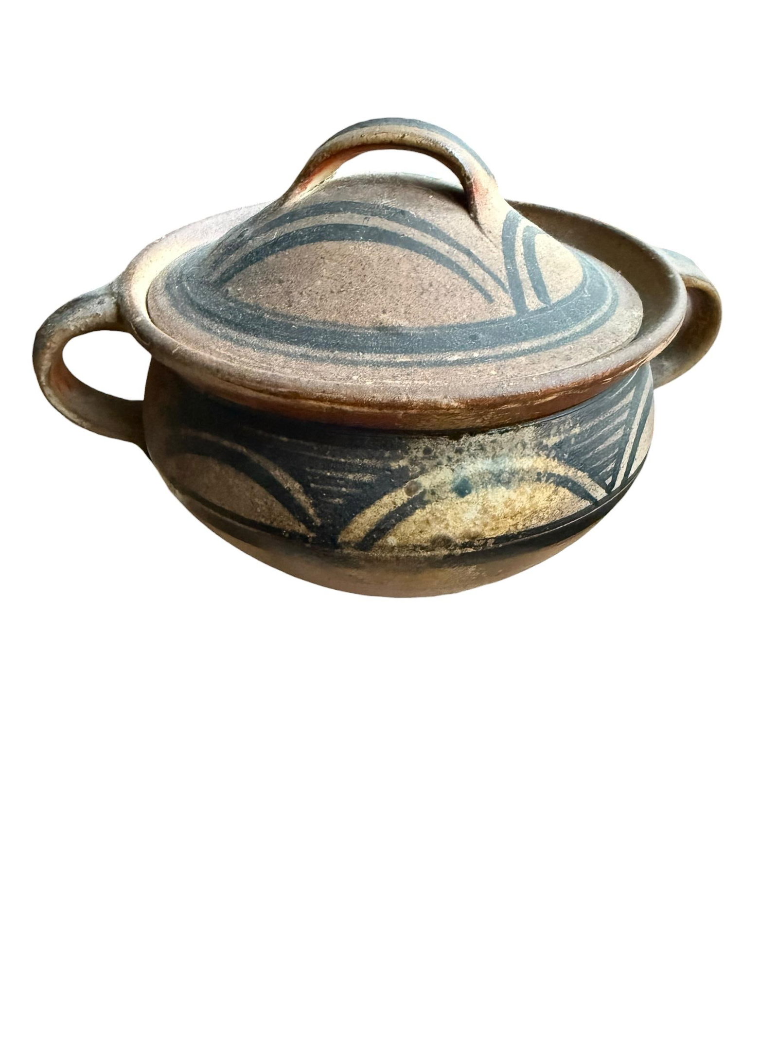 1991 Studio Art Wood Fired Pottery Lidded Bowl - 7