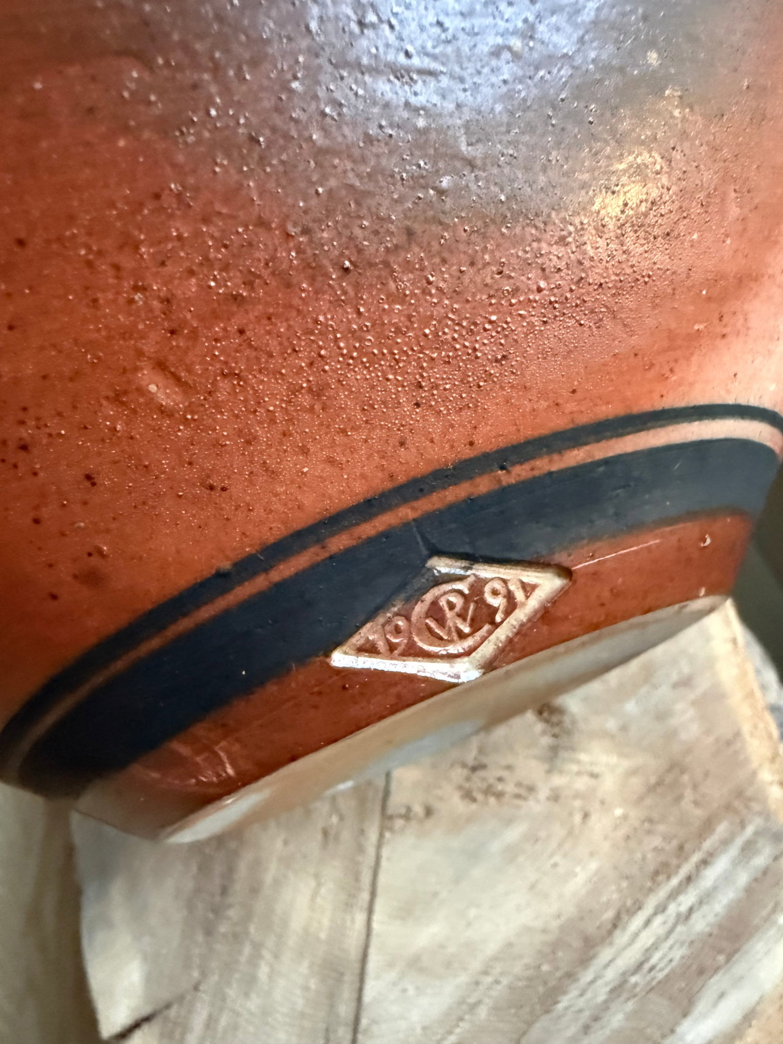 1991 Studio Art Wood Fired Pottery Lidded Bowl - 8