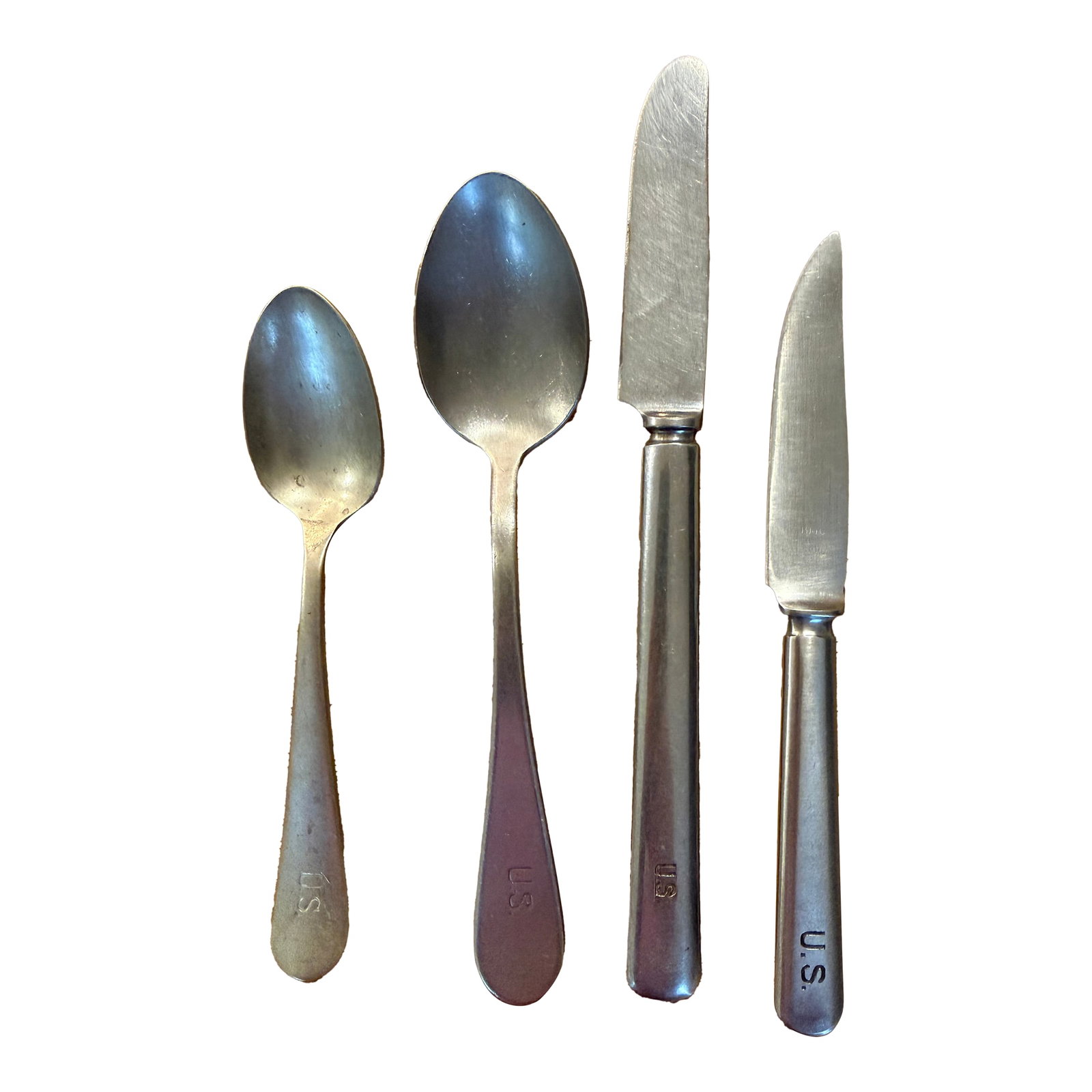 World War 2 United States Military Flatware Spoons and Knives Marked 1940 (1 of 5)