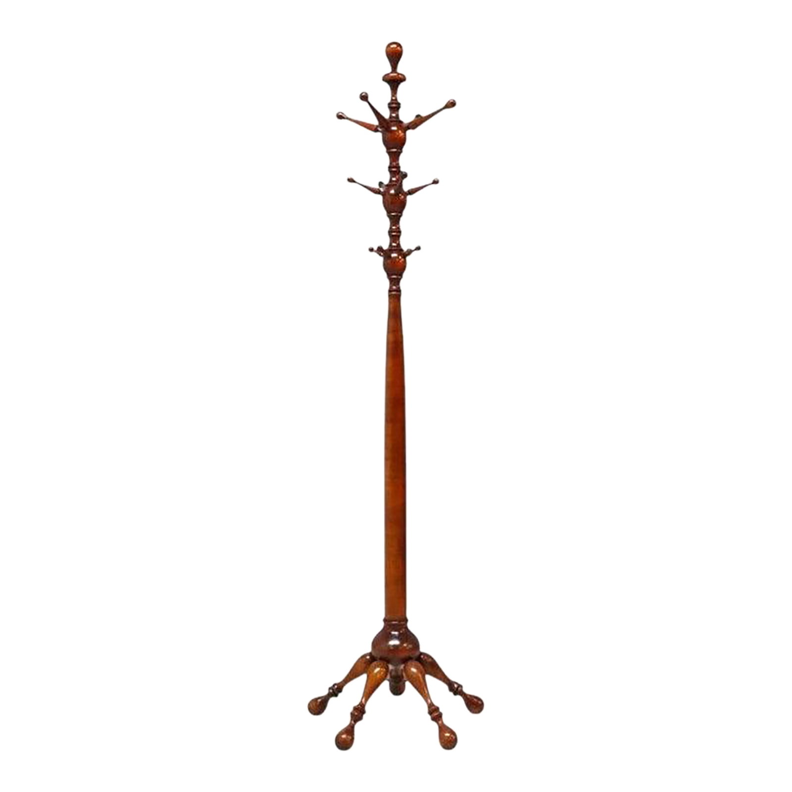 Mahogany Stick & Ball Quadruped Coat Rack C1920 (1 of 9)