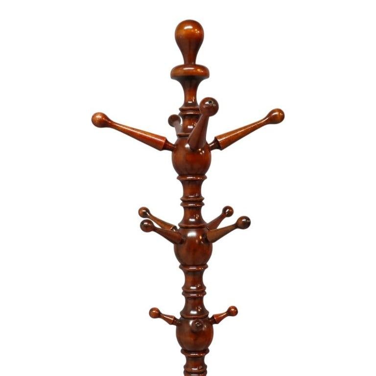 Mahogany Stick & Ball Quadruped Coat Rack C1920 - 2