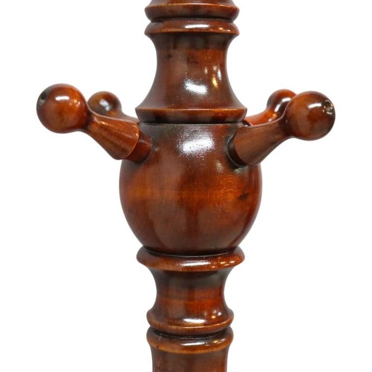 Mahogany Stick & Ball Quadruped Coat Rack C1920 - 5