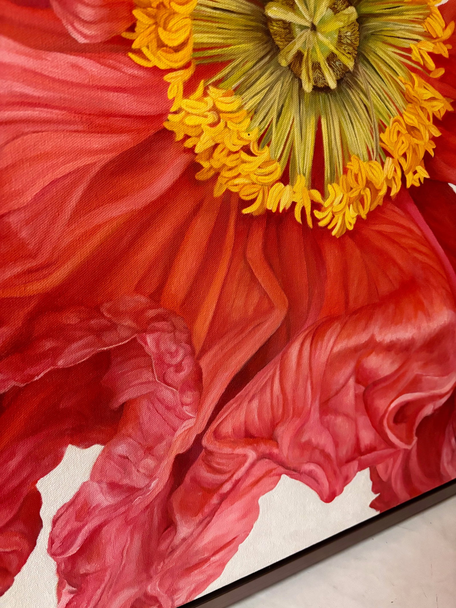 Iceland Poppy Framed Oil on Canvas by Shelly Gurton Titled "Riva" - 10