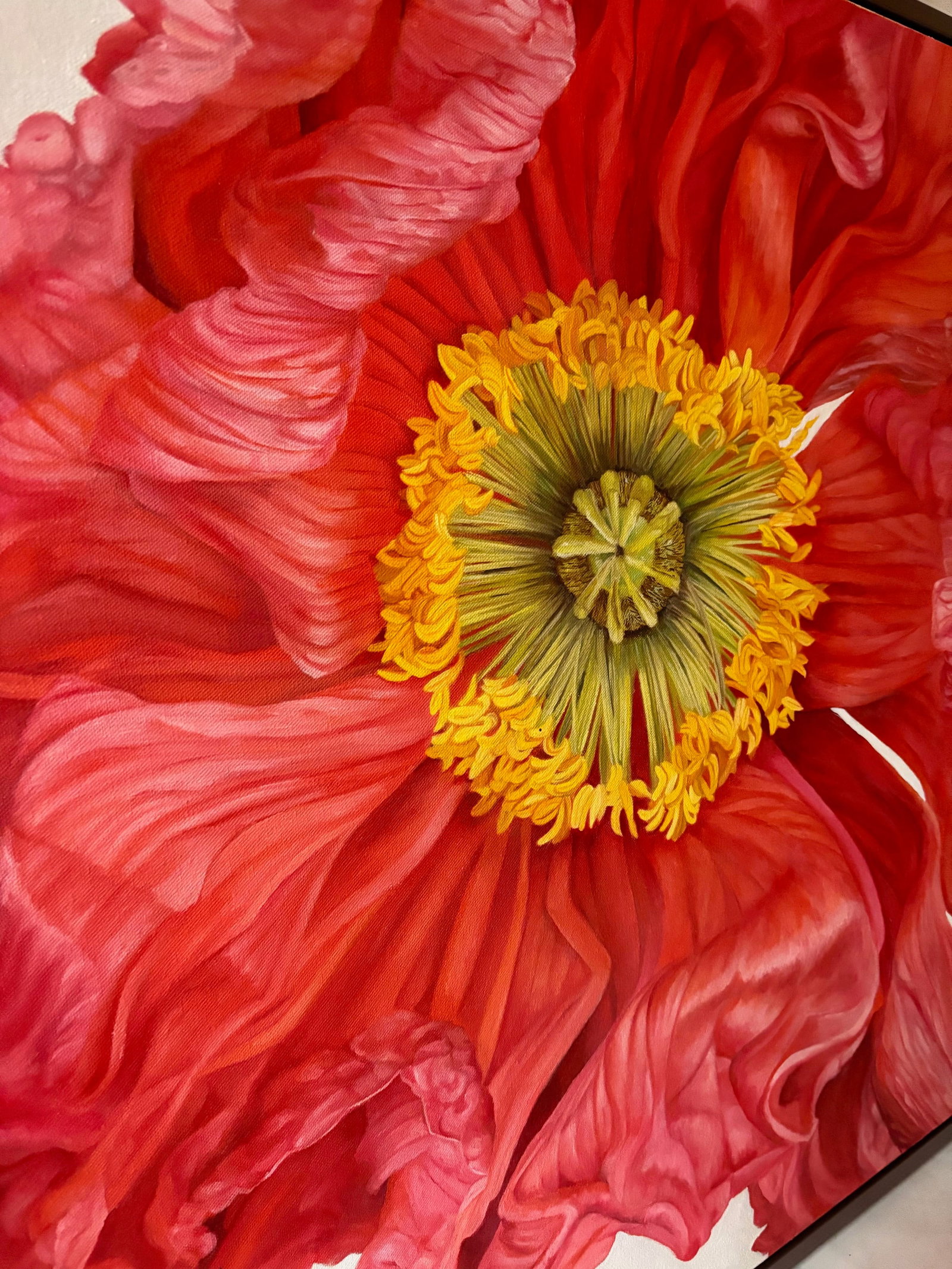 Iceland Poppy Framed Oil on Canvas by Shelly Gurton Titled "Riva" - 6