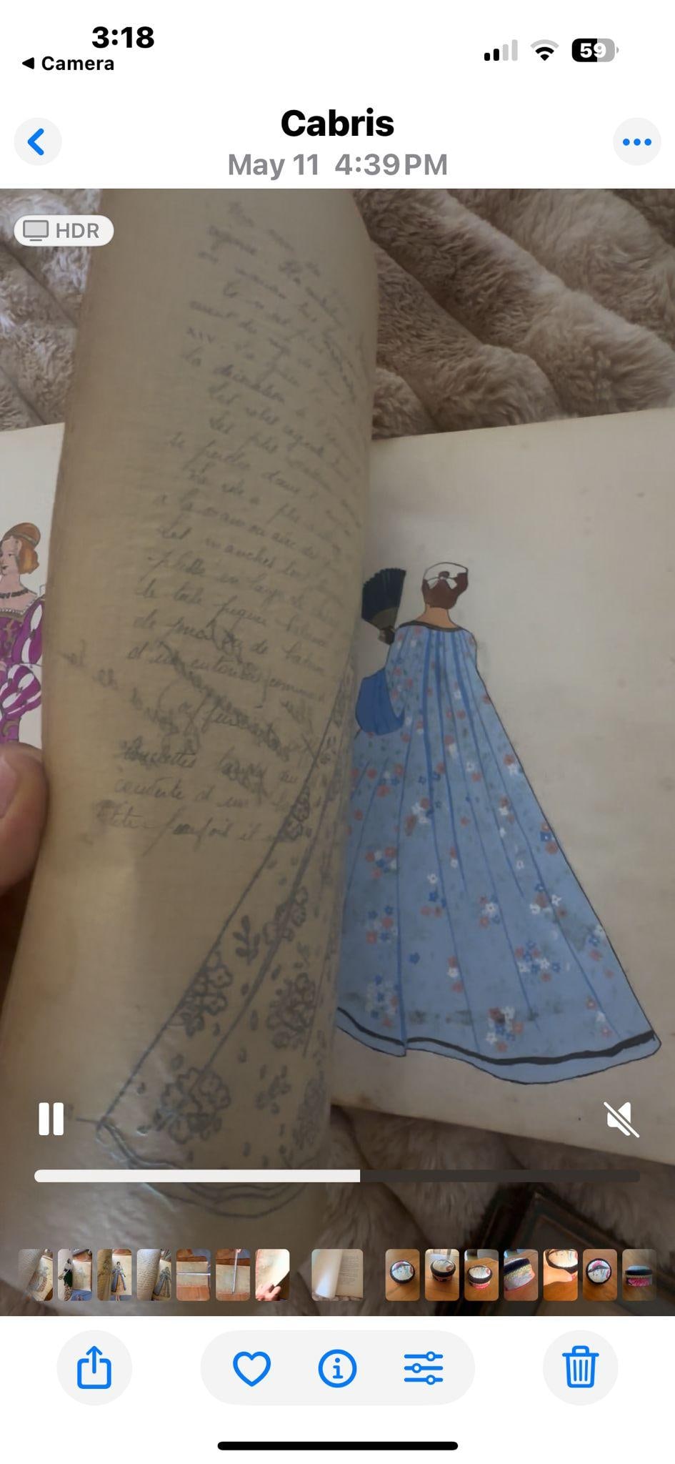 Antique French Costume History Notebook | Hand-Colored Fashion Studies | Handwritten Artist Sketchbo - 9