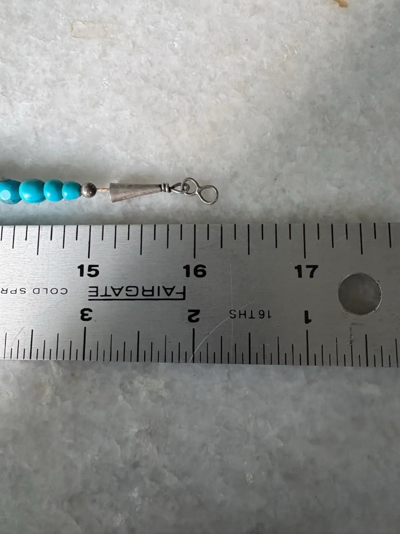 Vintage Native American Turquoise Beaded Necklace - 4