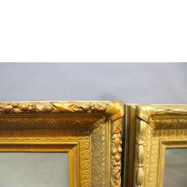 Pair Victorian Watercolor Portraits, Sister & Brother, Original Frames, C1890 - 11