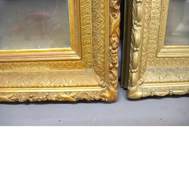 Pair Victorian Watercolor Portraits, Sister & Brother, Original Frames, C1890 - 14