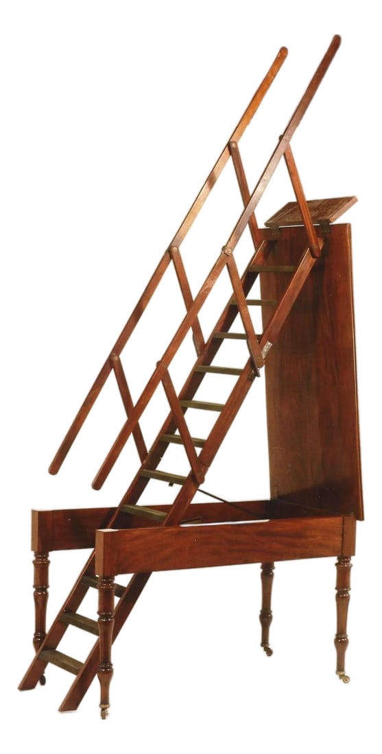 Antique English Metamorphic Library Steps Table (1 of 7)