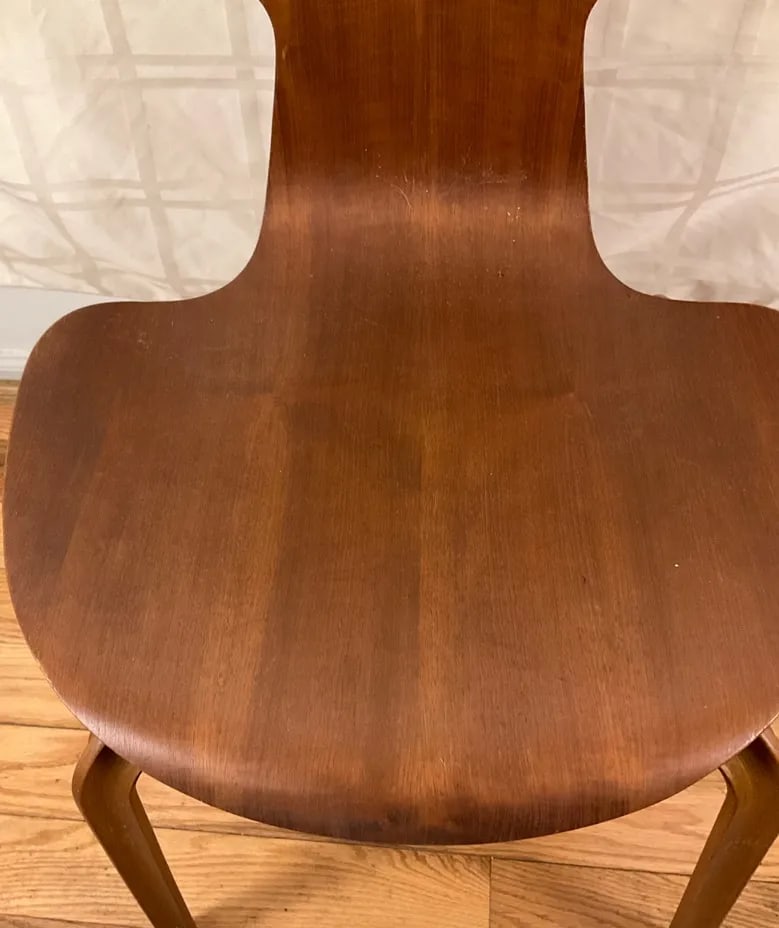 Very Rare Set: Arne Jacobsen Grand Prix Teak Dining Set by Fritz Hansen "” 3 Chairs + Matching - 10