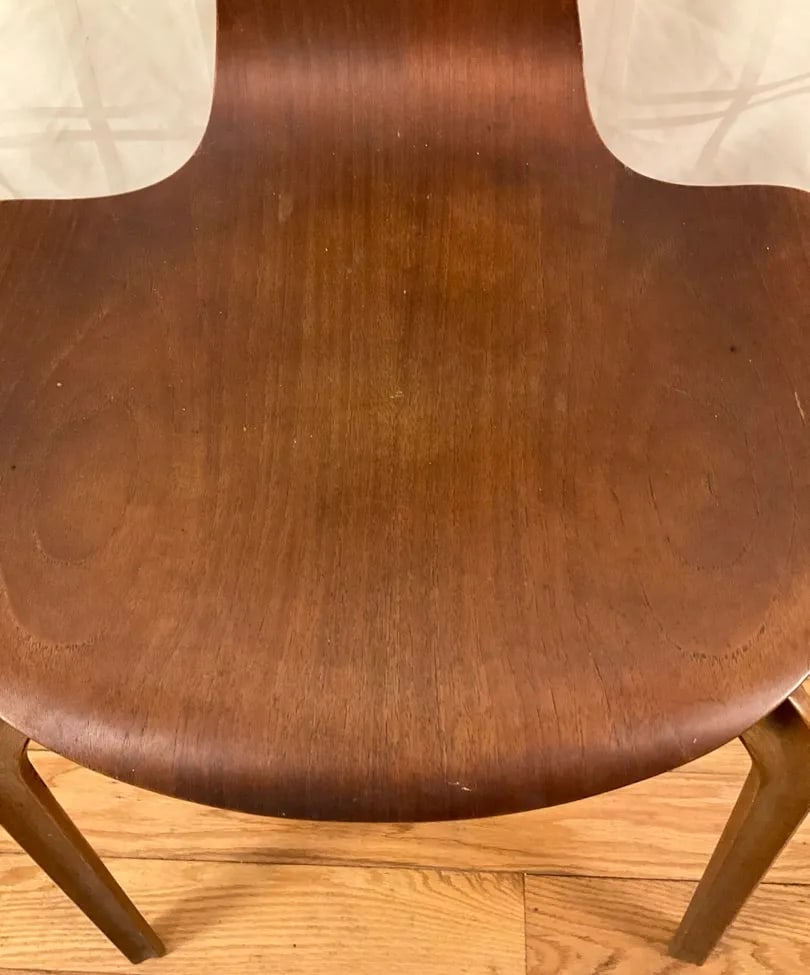 Very Rare Set: Arne Jacobsen Grand Prix Teak Dining Set by Fritz Hansen "” 3 Chairs + Matching - 12