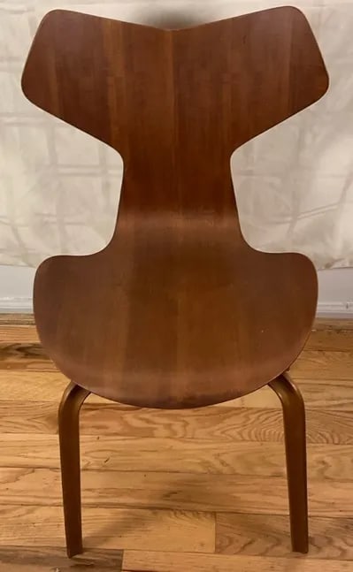 Very Rare Set: Arne Jacobsen Grand Prix Teak Dining Set by Fritz Hansen "” 3 Chairs + Matching - 4