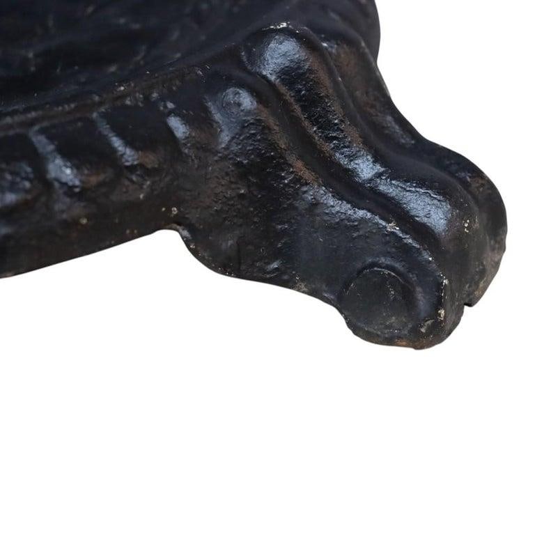 British Embossed Figural & Floral Cast Iron Umbrella Stand, Signed, C1880 - 5