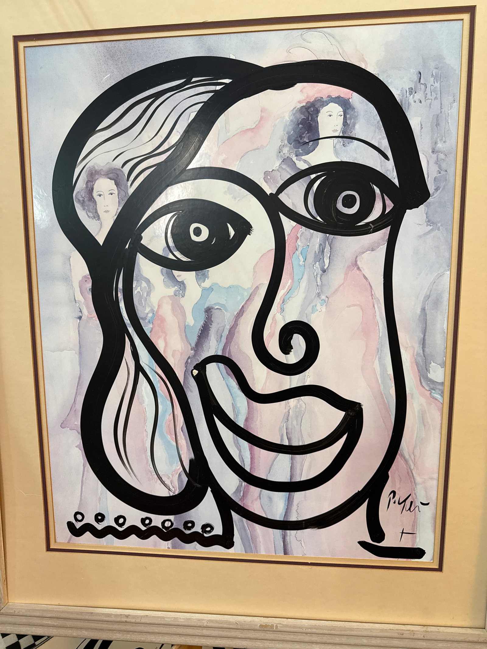 1970s Original Peter Keil Abstract Portraiture Painting - 3