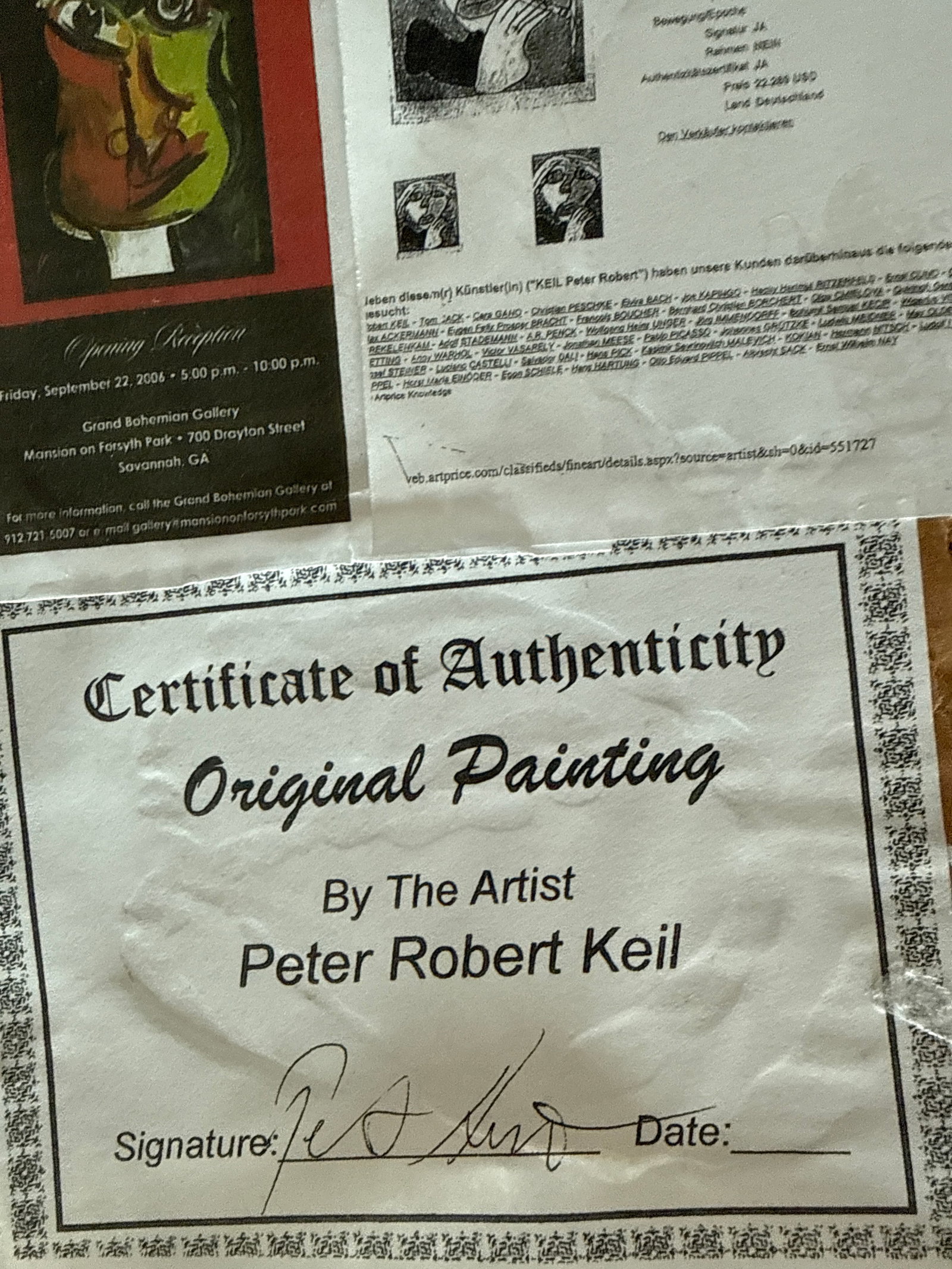 1970s Original Peter Keil Abstract Portraiture Painting - 7