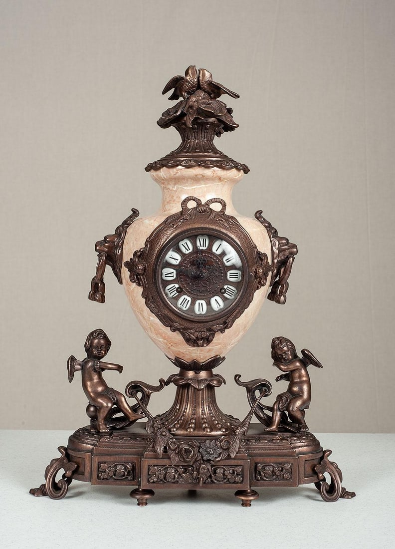 Classical Italian Mantel Clock and Candelabra Set - 3