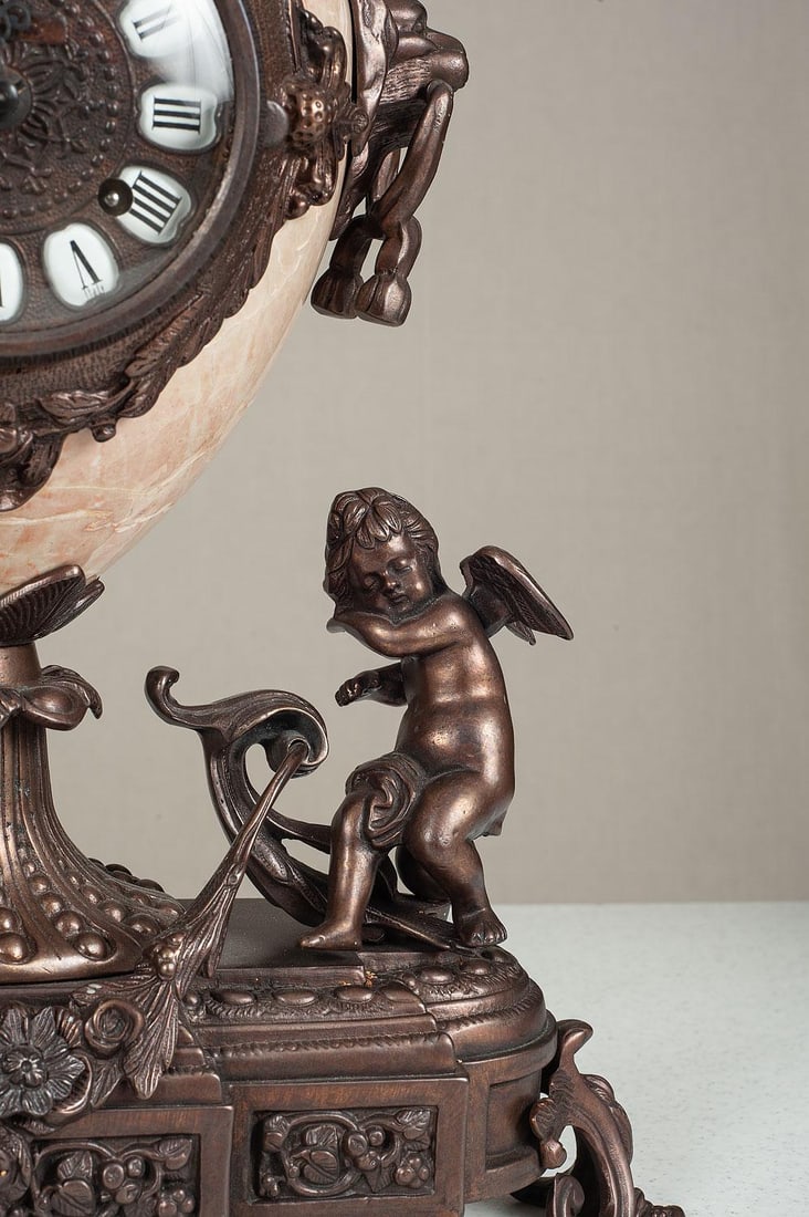 Classical Italian Mantel Clock and Candelabra Set - 5