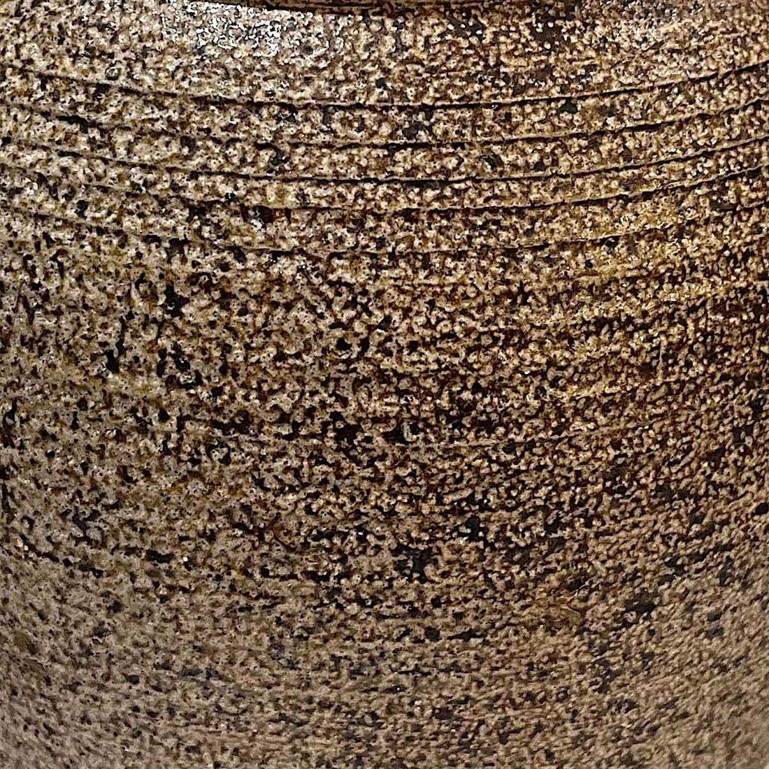 1970's Salt Glaze Stoneware Ridged Studio Pottery Jar With Lid - Ken Edwards Montana Potter - 2