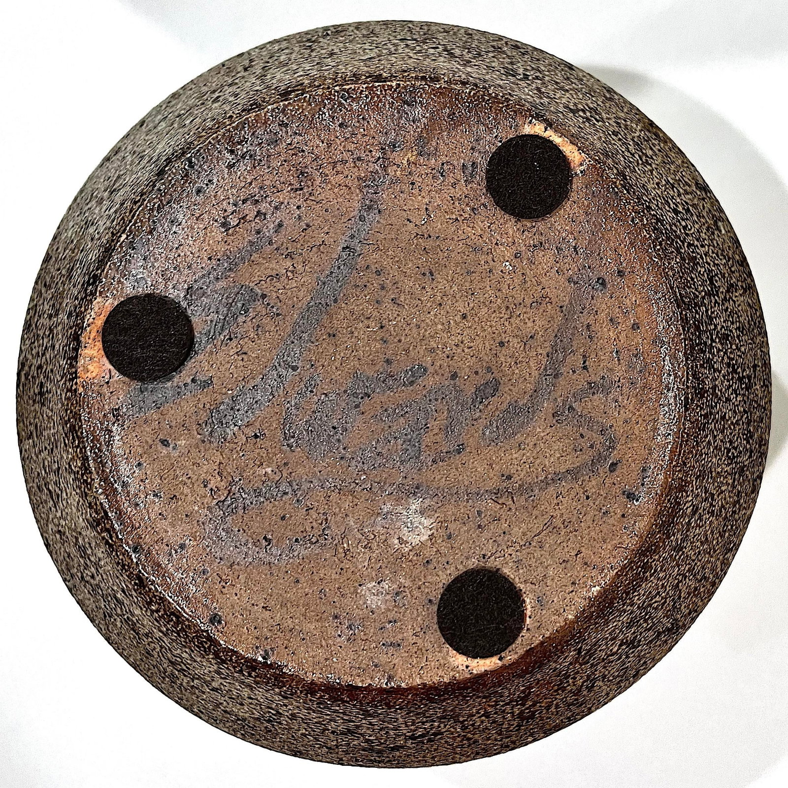 1970's Salt Glaze Stoneware Ridged Studio Pottery Jar With Lid - Ken Edwards Montana Potter - 9