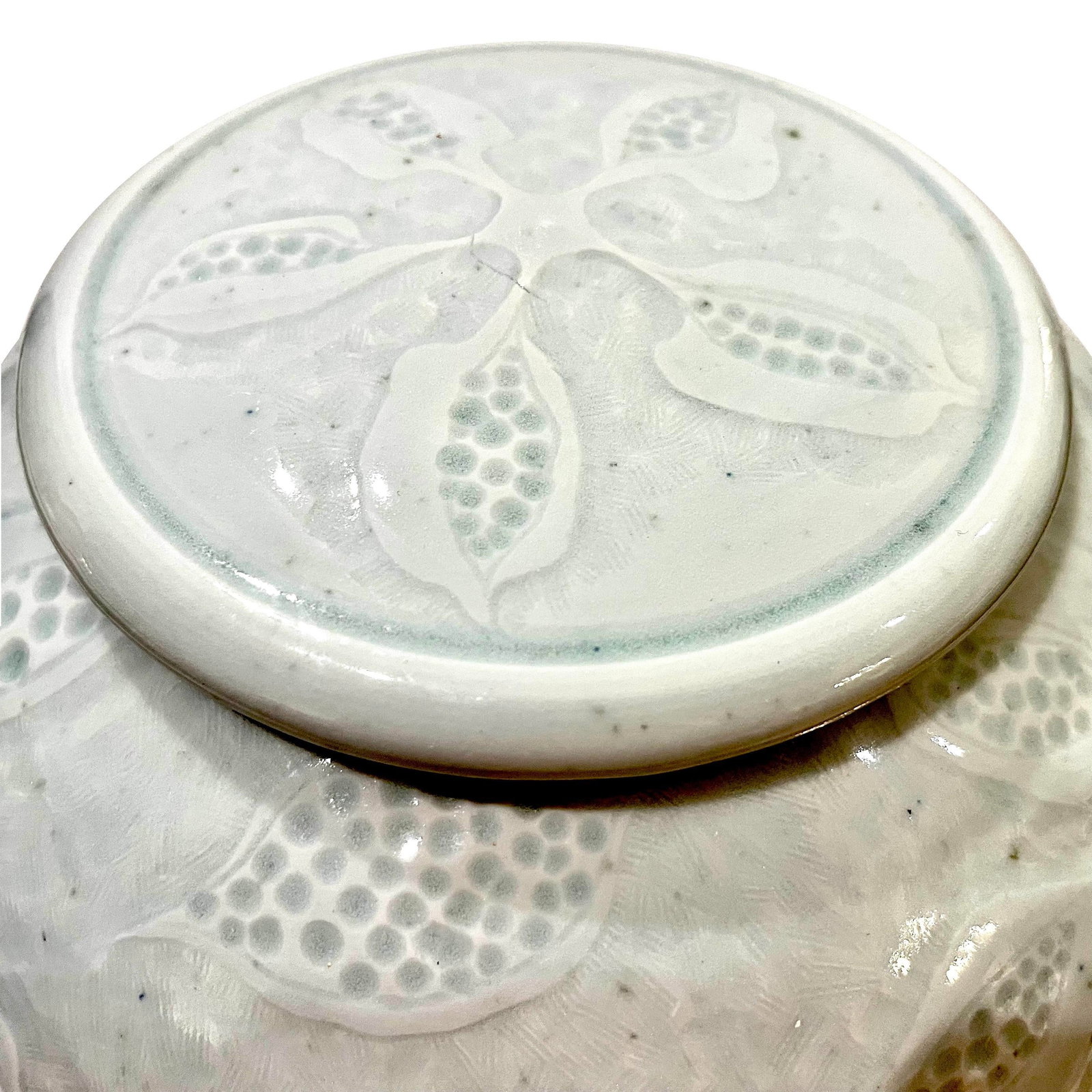 1980's Celadon Porcelain Moon Jar With Lid - Ken Edwards Montana Potter - 3