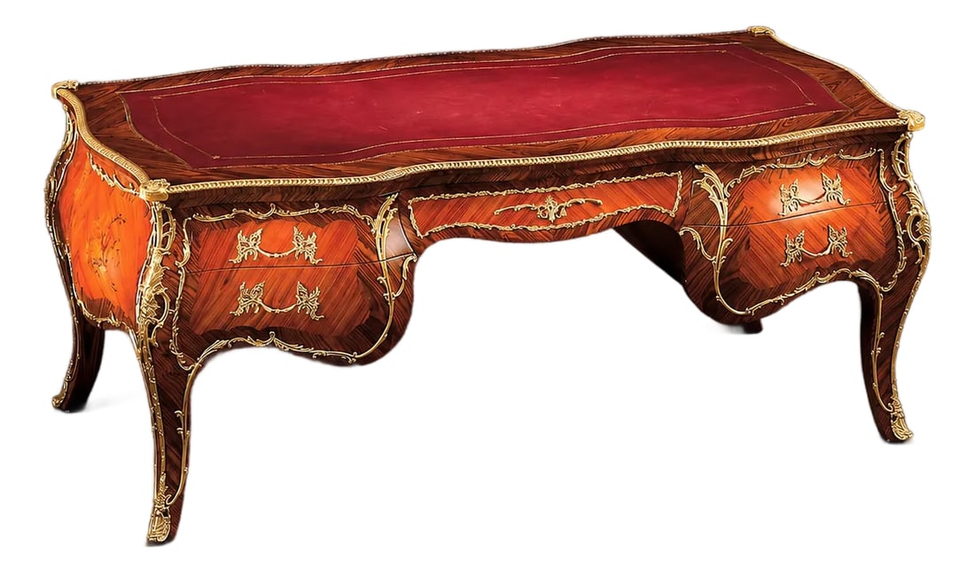 Rosewood Writing Desk With Leather Top (1 of 6)