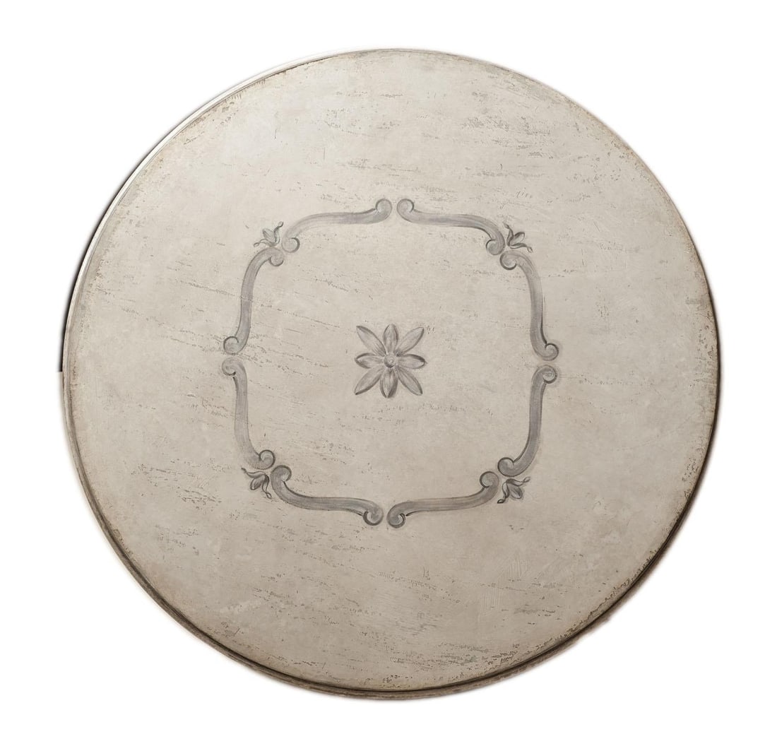 Italian Florentine Round Dining Table With Hand-Painted Top - 2