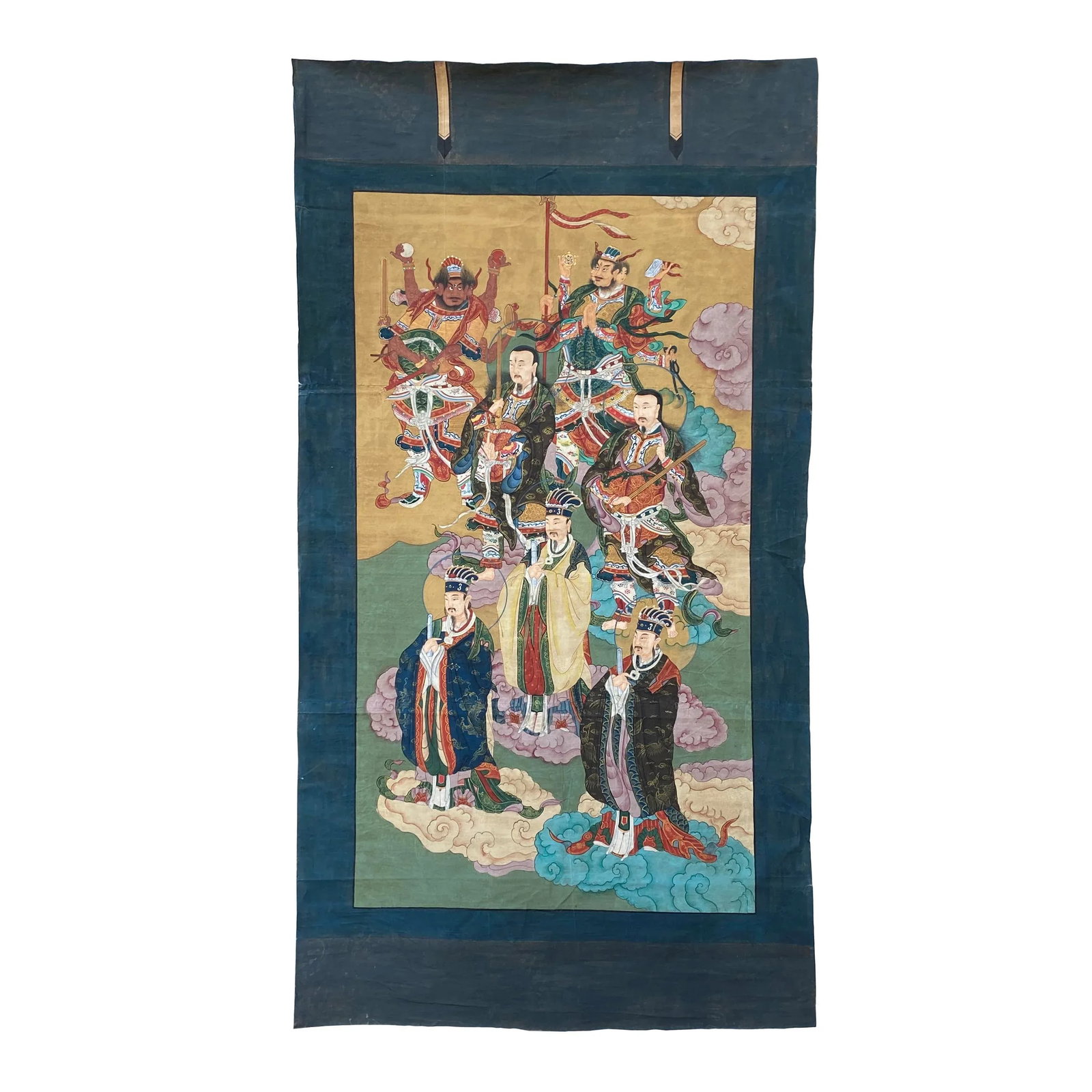 Large Chinese Canvas Art of the Three Great Emperor - Officials - 11