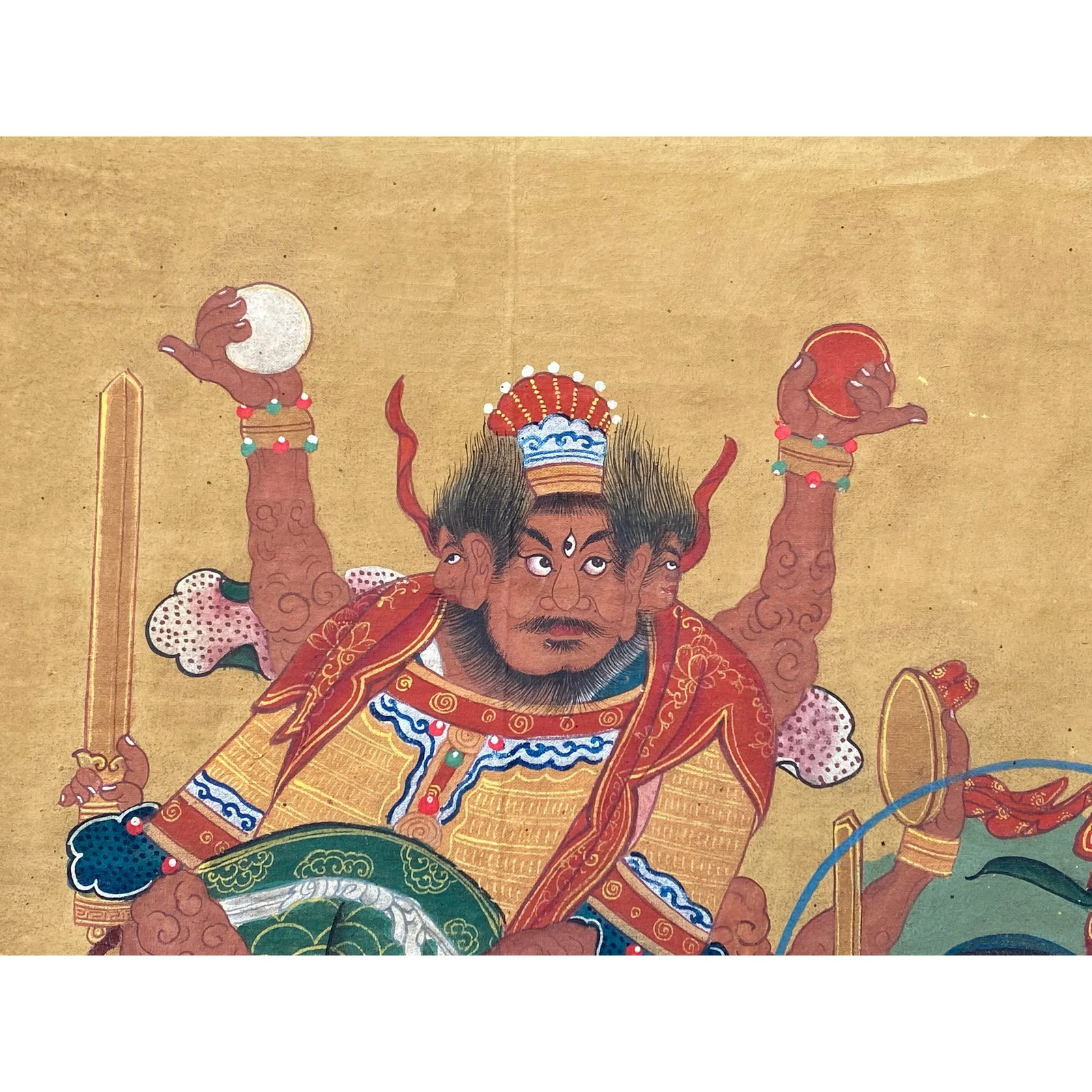 Large Chinese Canvas Art of the Three Great Emperor - Officials - 3