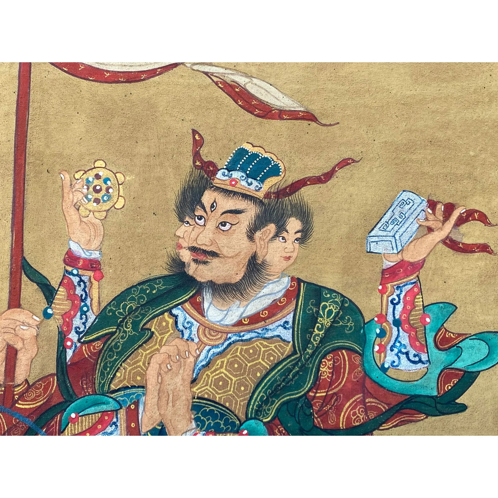 Large Chinese Canvas Art of the Three Great Emperor - Officials - 4
