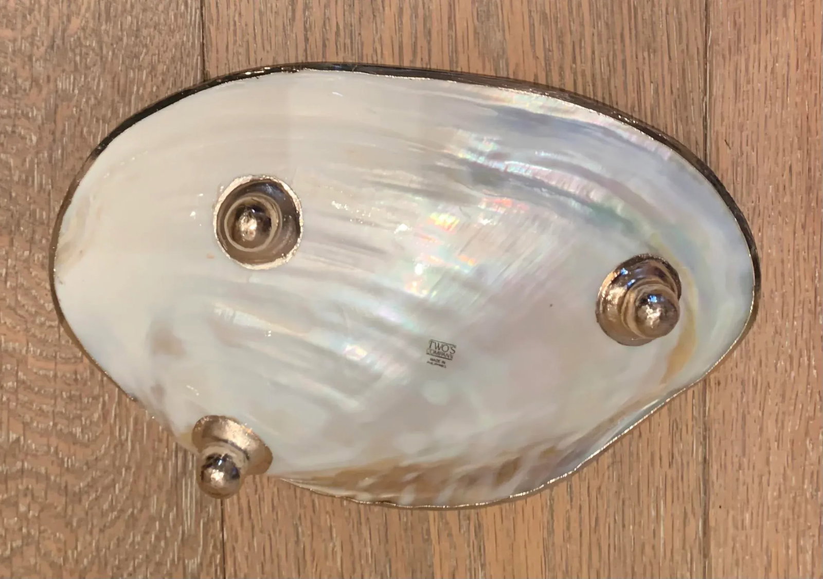 Mid 20th Century Shell Serving Dish With Silver Leaf - 7
