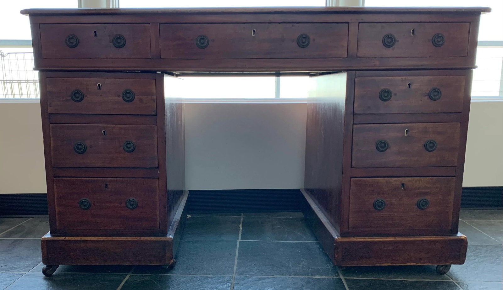 Antique American Colonial Wood Desk - 8