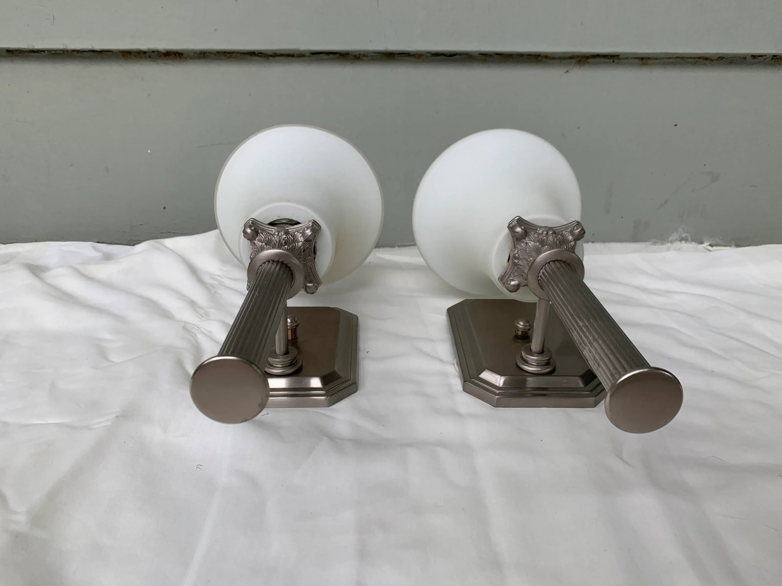 1998 Boyd Lighting Mid-Century Modern Nickel Sconces - Set of 2 - 9