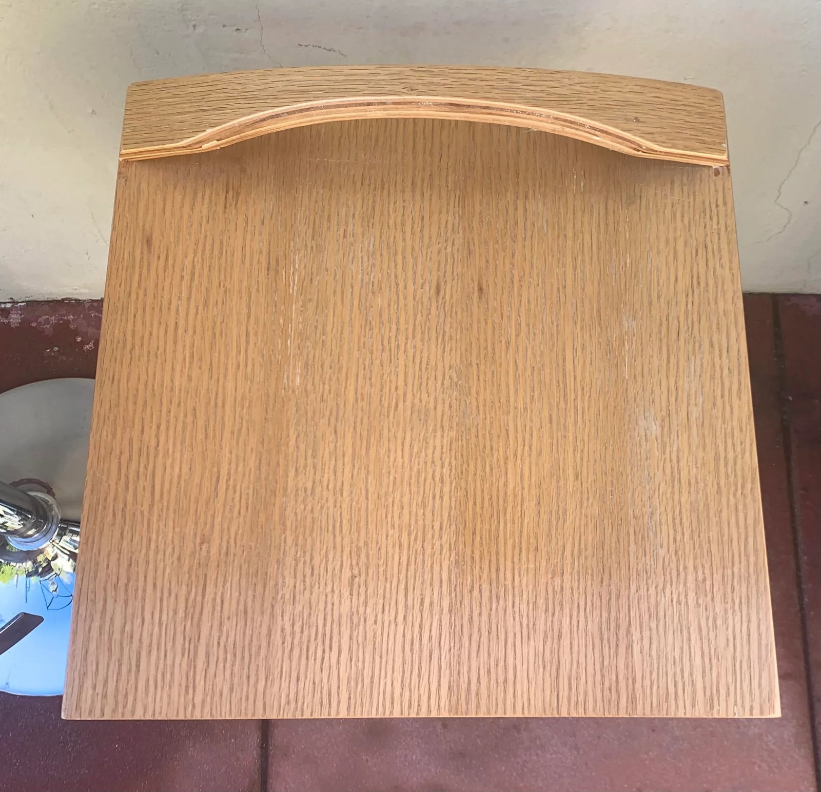 1990s Vintage Chrome and Wood Seat Barstools, Set of 2 - 9