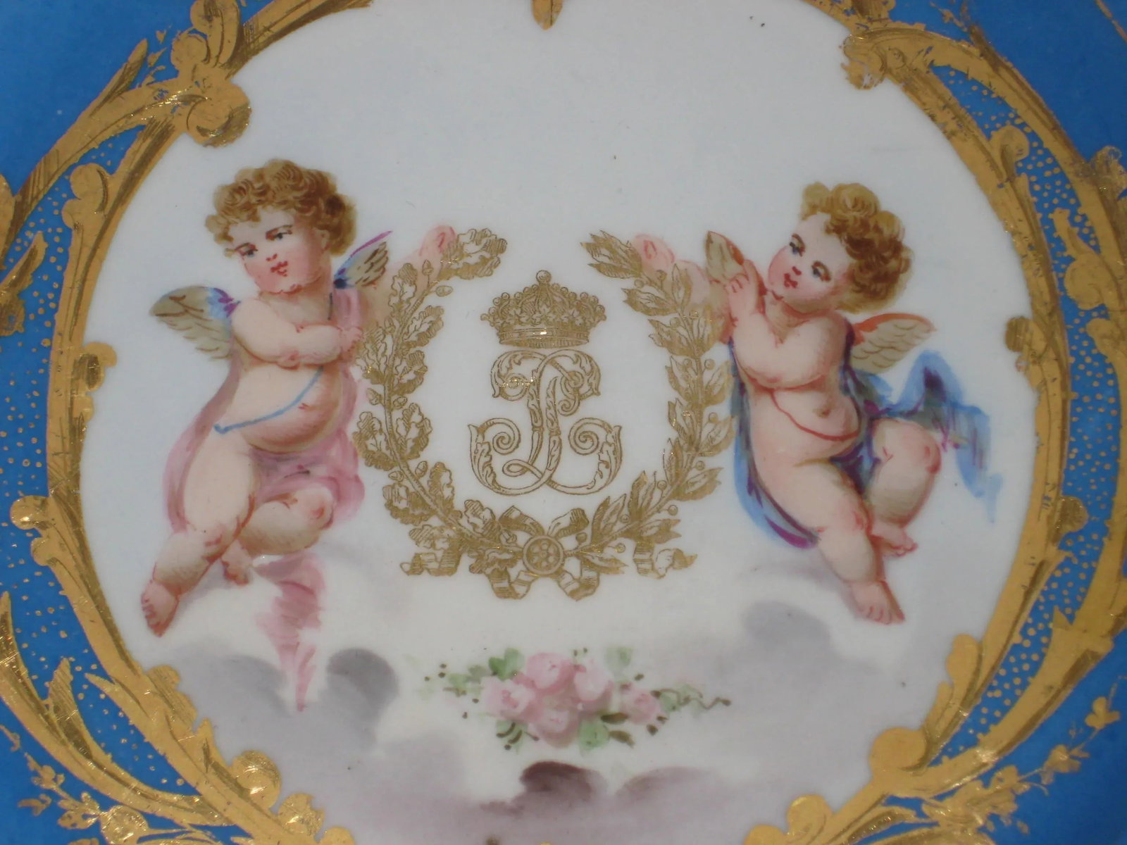 Antique Sevres Porcelaine Louis Philippe Chateau Des Tuileries Plates- a Pair - 4