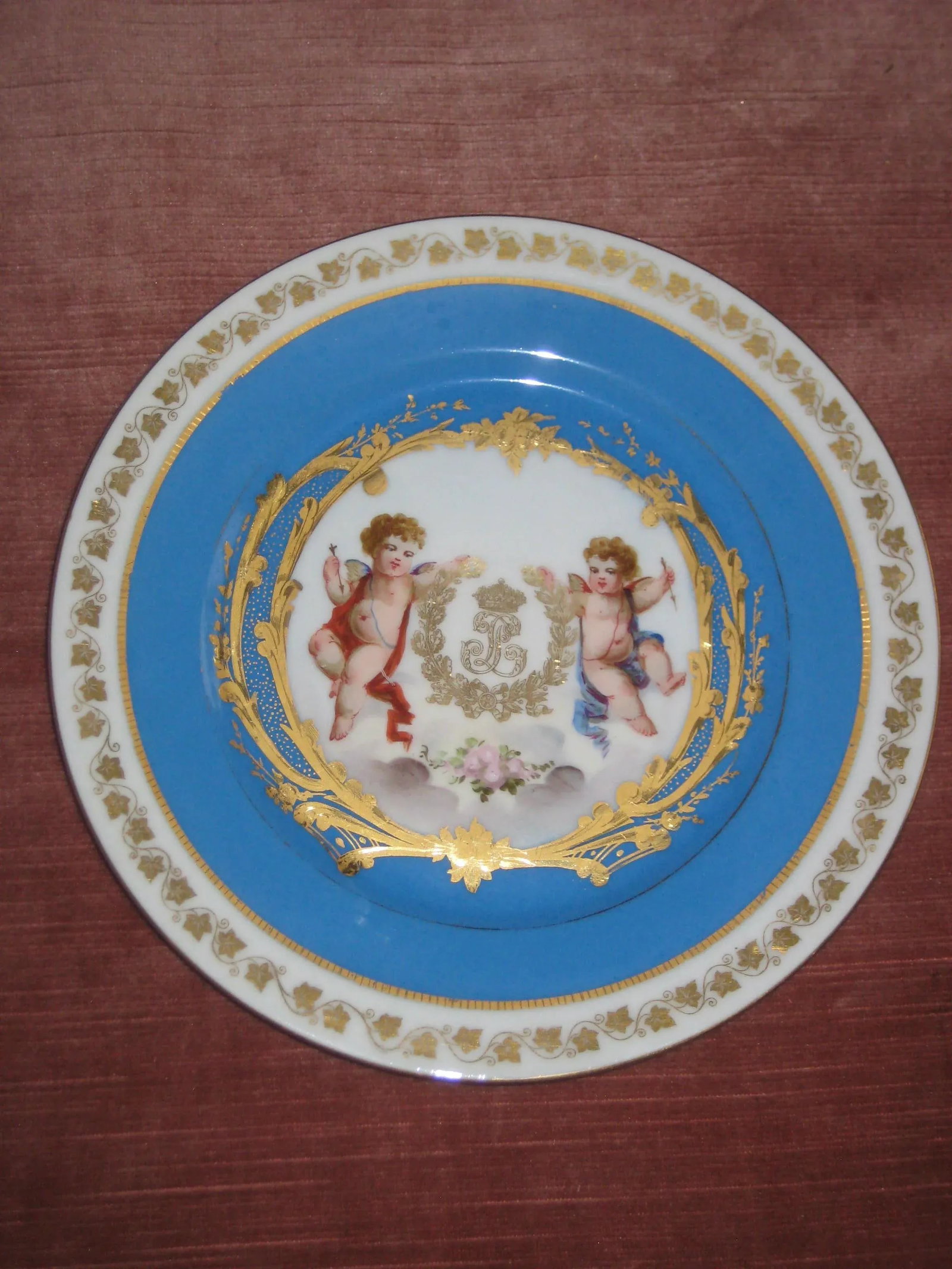 Antique Sevres Porcelaine Louis Philippe Chateau Des Tuileries Plates- a Pair - 5