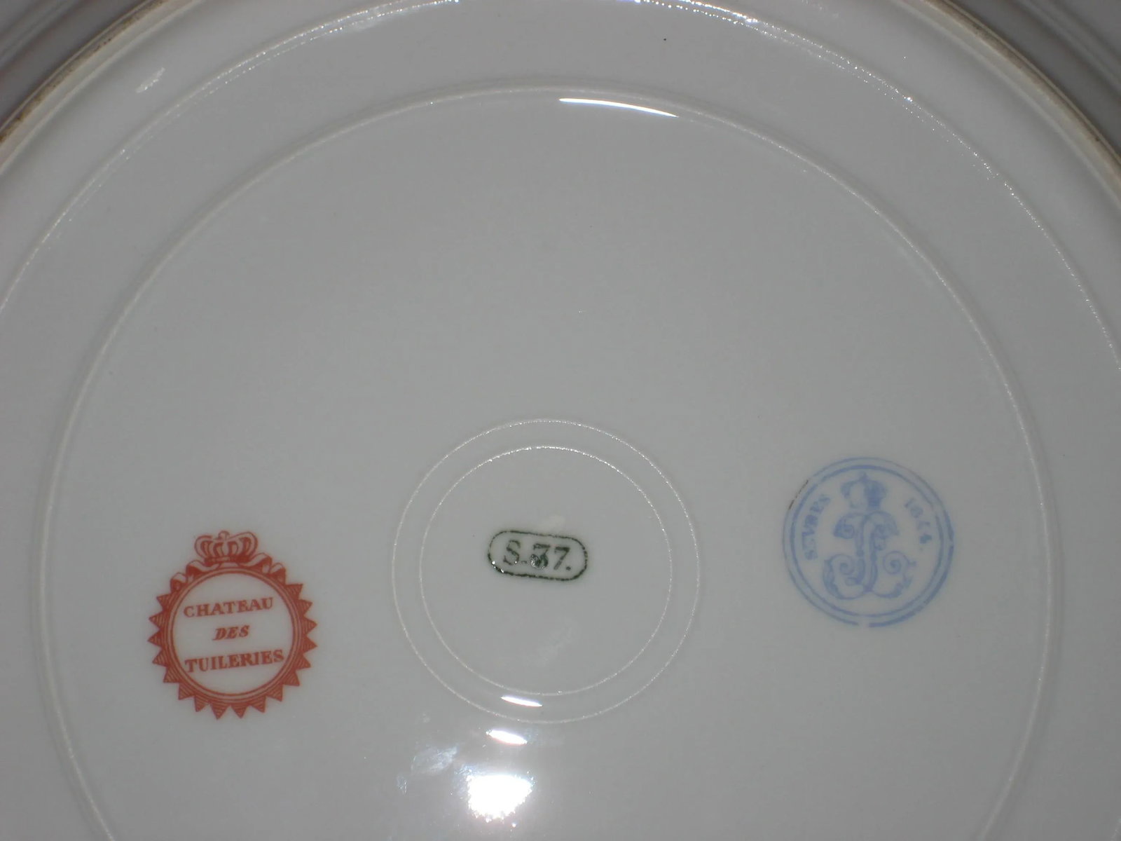 Antique Sevres Porcelaine Louis Philippe Chateau Des Tuileries Plates- a Pair - 9